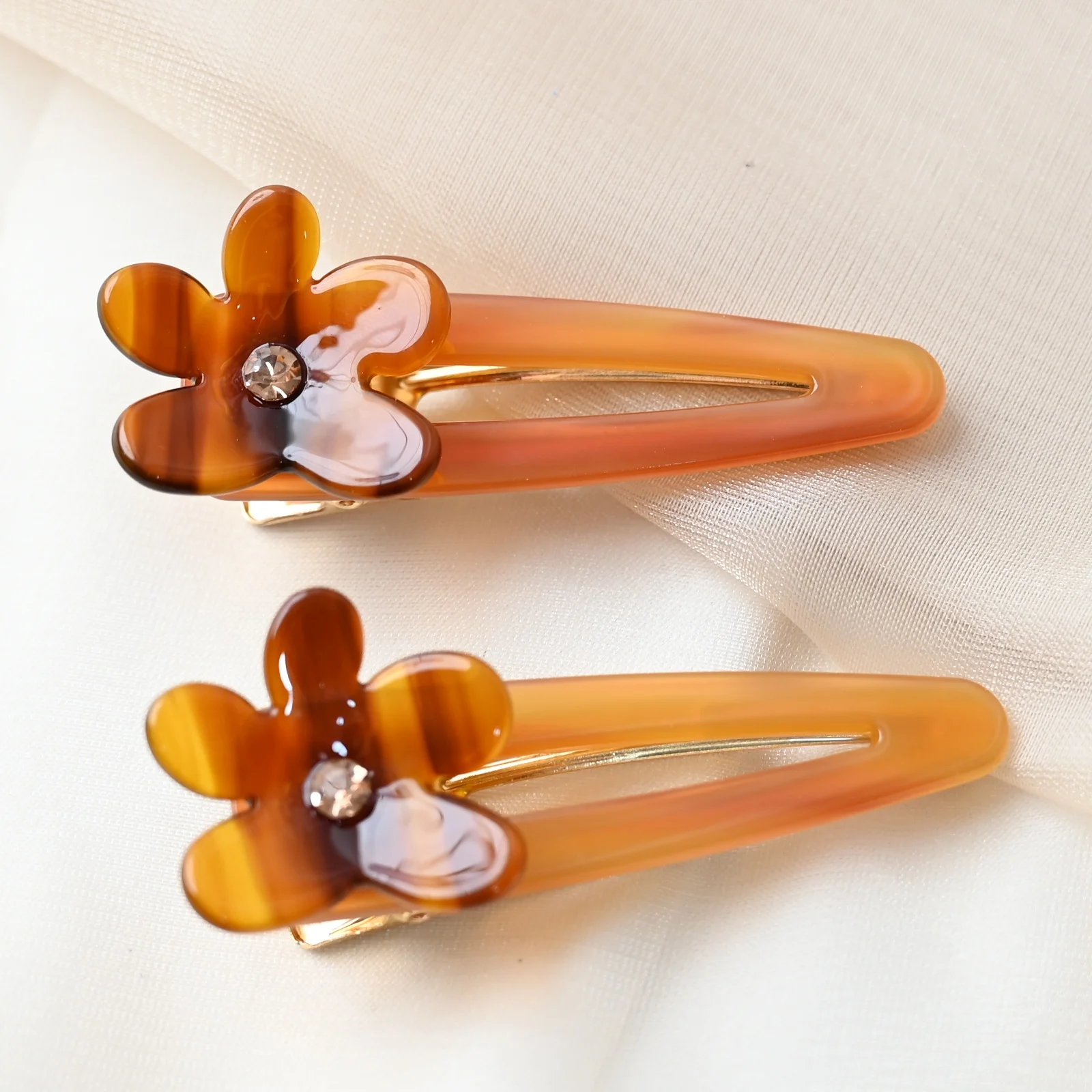 9 سنتيمتر طويلة Yinminez خلات مقاطع الشعر التمساح زهرة المشابك مع أحجار الراين إكسسوارات الشعر الأنيقة #2