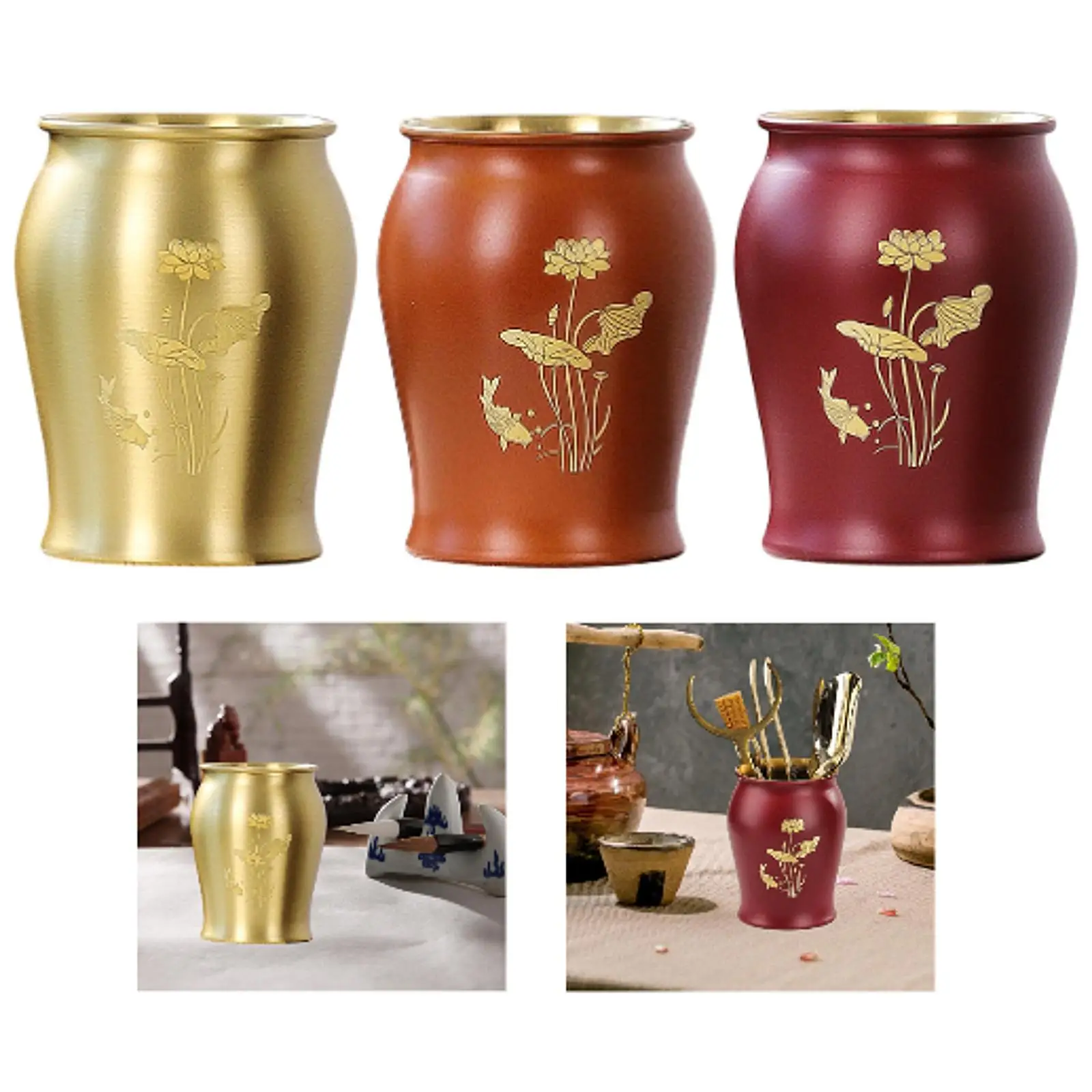 

Metal Pen Holder Pencil Organizer Office Desk Crafts Kitchen Table Decor Home Tea Accessories Gift Container Brush Holder