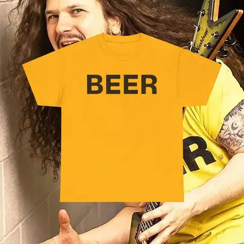 Dimebag Darrell BEER T SHIRT Heavy Cotton