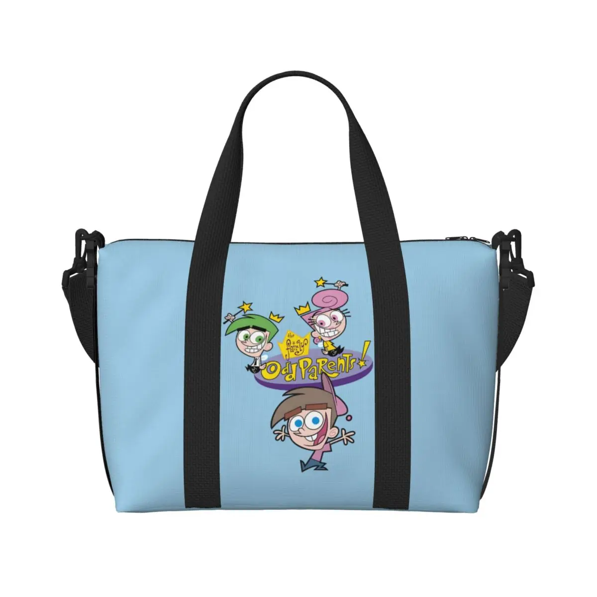 

Женская большая сумка для покупок The Fairly Oddparents, большая вместительная комедийная сумка с героями мультфильмов, спортивные пляжные дорожные сумки