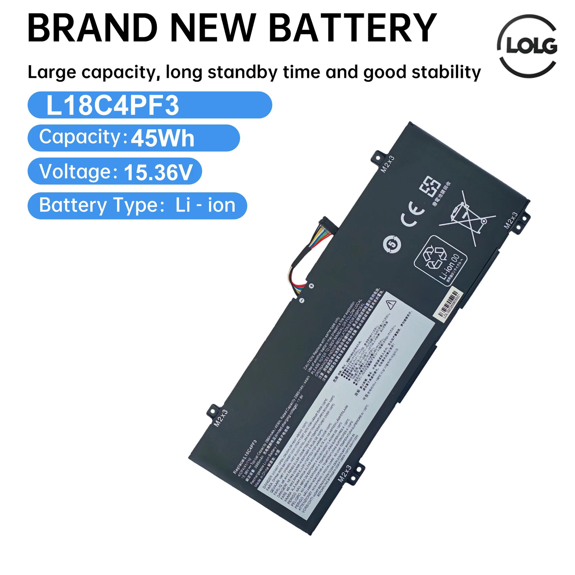 

L18C4PF3 Аккумулятор для ноутбука Lenovo IdeaPad S540-14IWL C340-14API C340-14IWL Flex-14API Xiaoxin Air14 2019 K3-IWL 2865 мАч