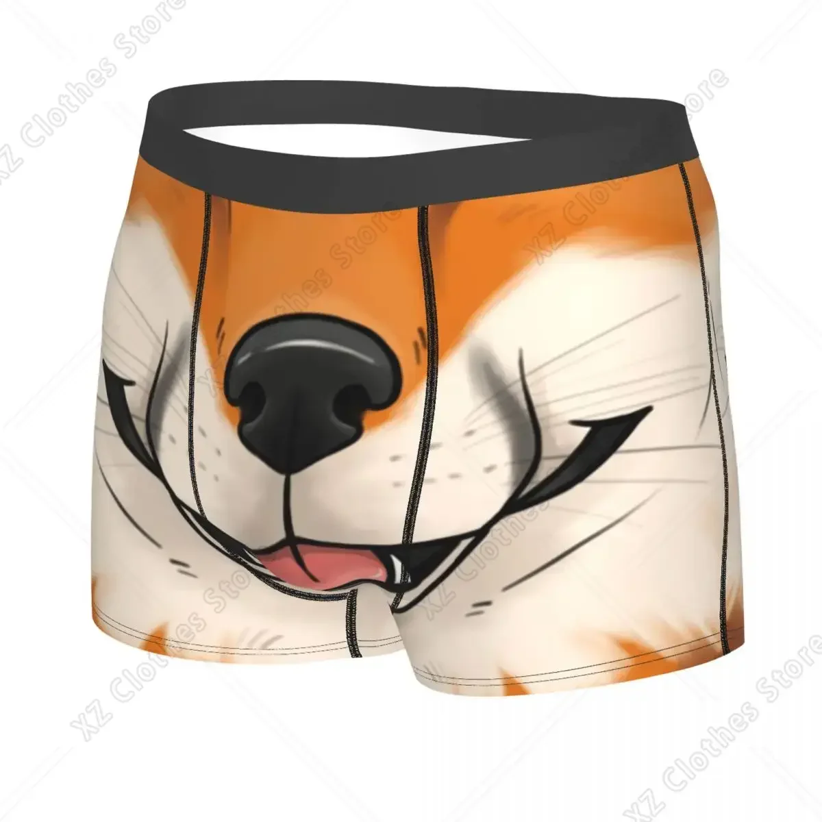 Fashion Breathable Comfort Men's Underwear Custom Funny Fox Underwear Men Breathable Animal Boxer Briefs Shorts Panties Soft Und