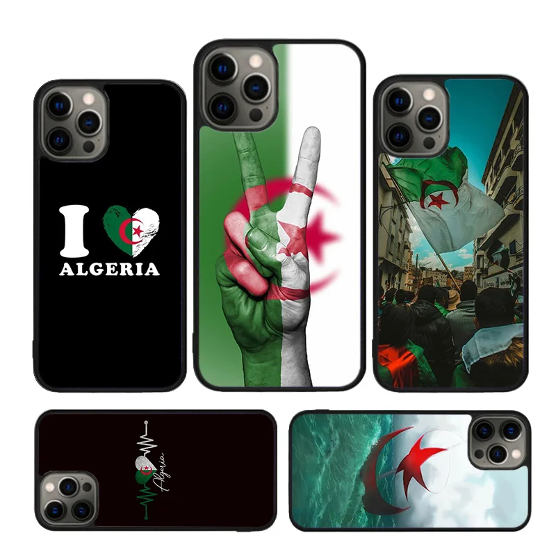 Algeria Flag Algerian Phone Case For iPhone 15 16 14 XR XS 11 12 mini 13 Pro MAX Plus cover shell coque