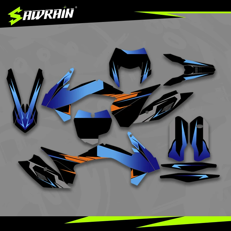 

Sawrain Motorcycle Graphics Backgrounds Decal Stickers Kits for KTM EXC XCW SXF 13-15SXF 14-16EXC 009