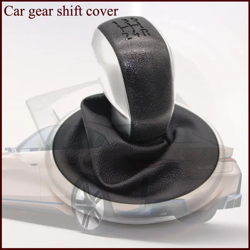 

Car Gear Head Shift Knob Lever Head With Leather Dustproof Cover for Citroen C4 MK1 All Black Car Shift Hand Ball Dust Cover