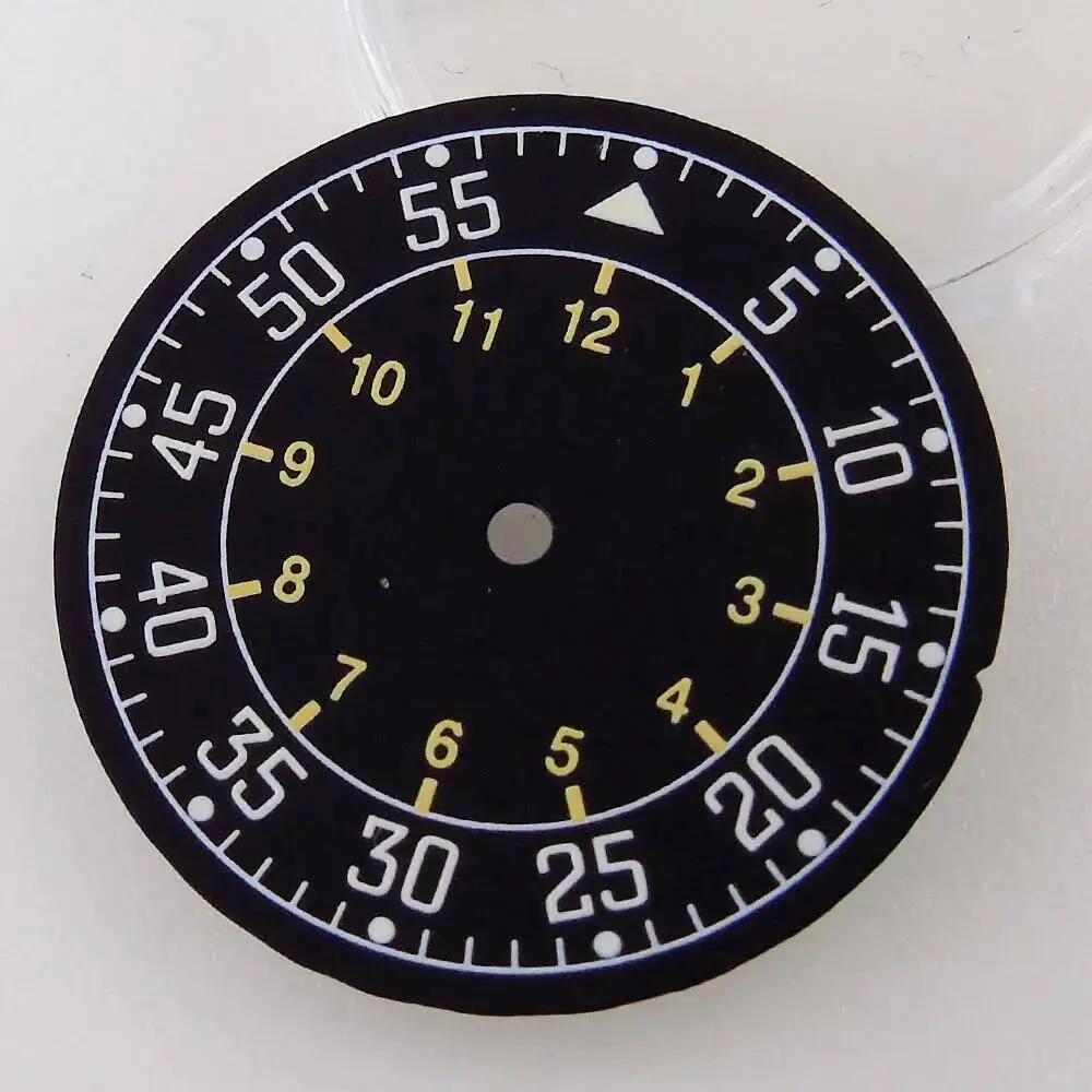 Pilot 29mm Black Luminous Dial Fit Vintage Style Seiko NH35A NH36A ETA 2824 8215 movement