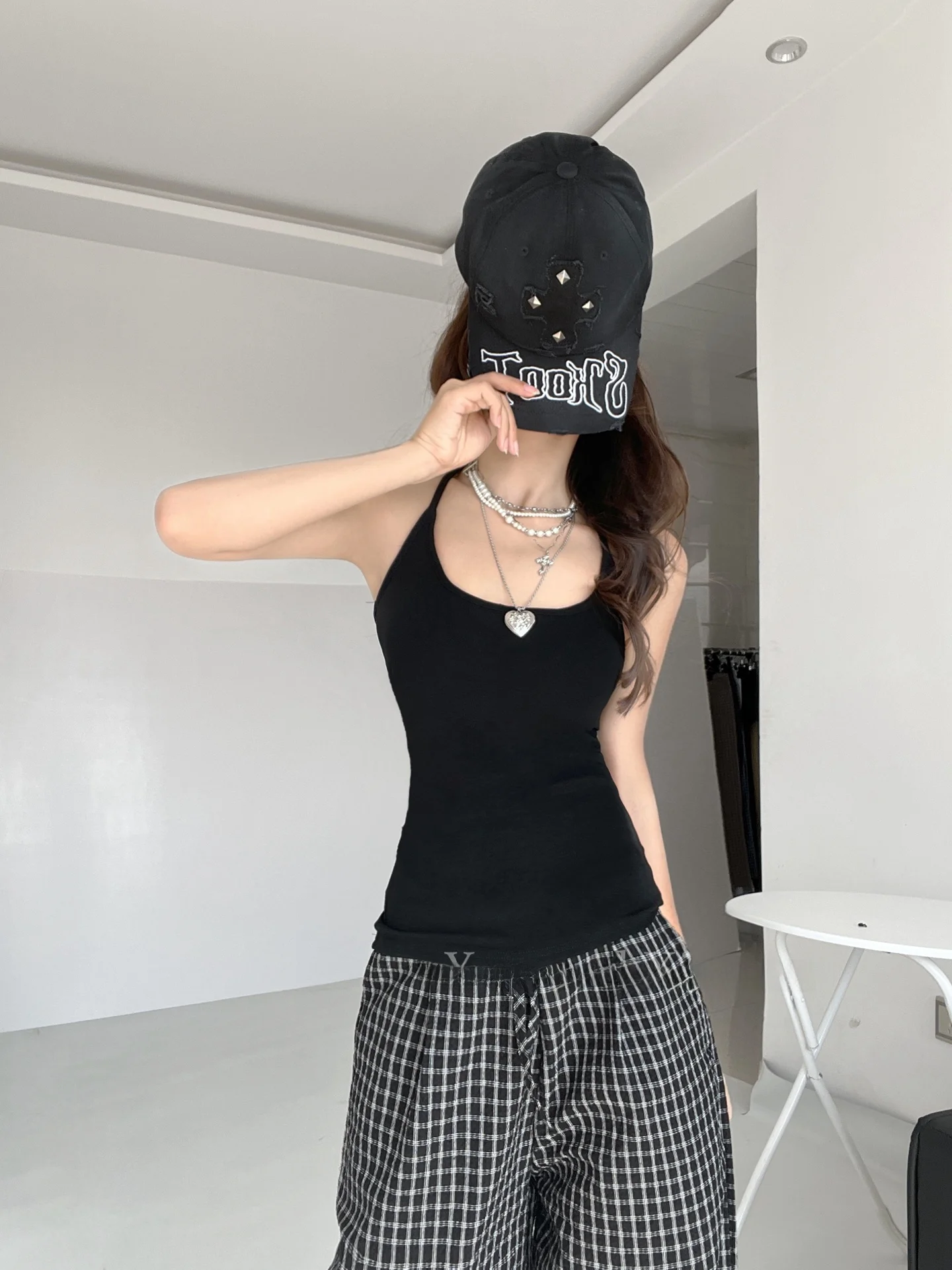 Impresionante chaleco con correa colgante de Neline Pure Desire, capa base para mujer, prendas de vestir exteriores, chica caliente de verano, hermosa Ba Street Sle Sli...