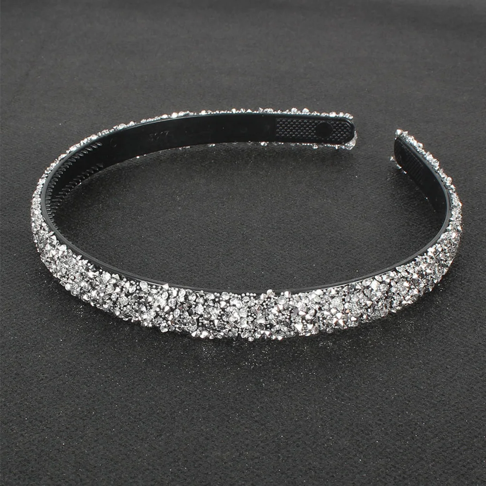 Headdress Headwear Crystal Rhinestones Simple Luxury Crystal Hairbands Pearl Headbands Hair Accessories Hair Hoop