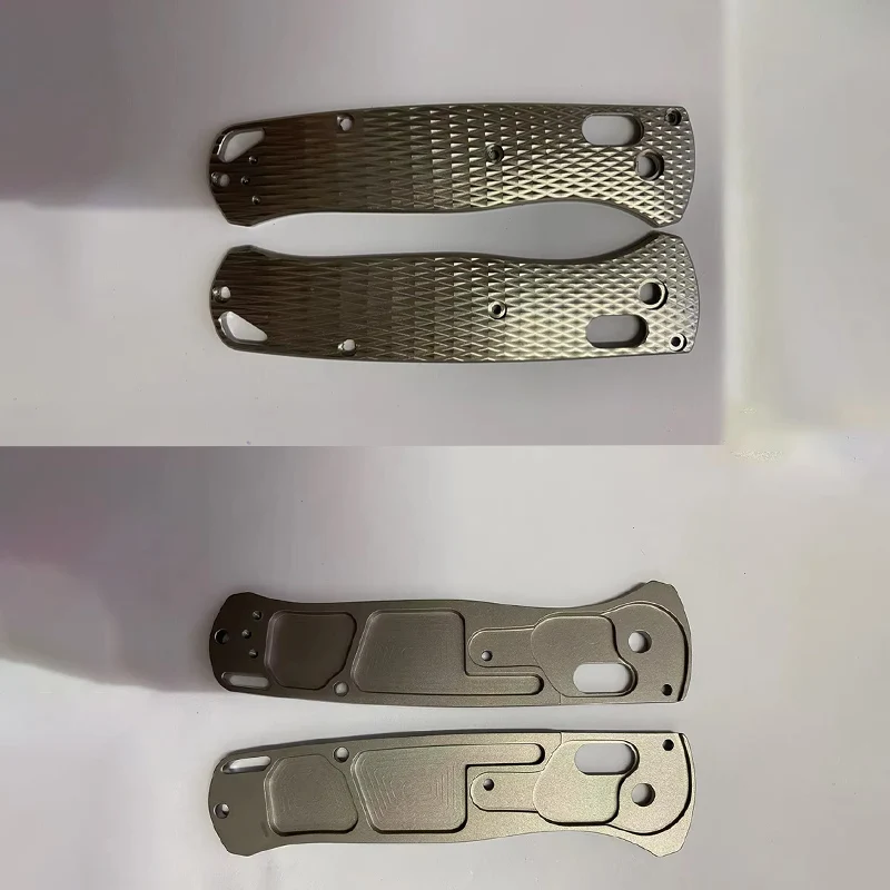 

Нож с ромбовидным узором, весы с титановой ручкой для Benchmade Bugout 535, аксессуары для изготовления ручек