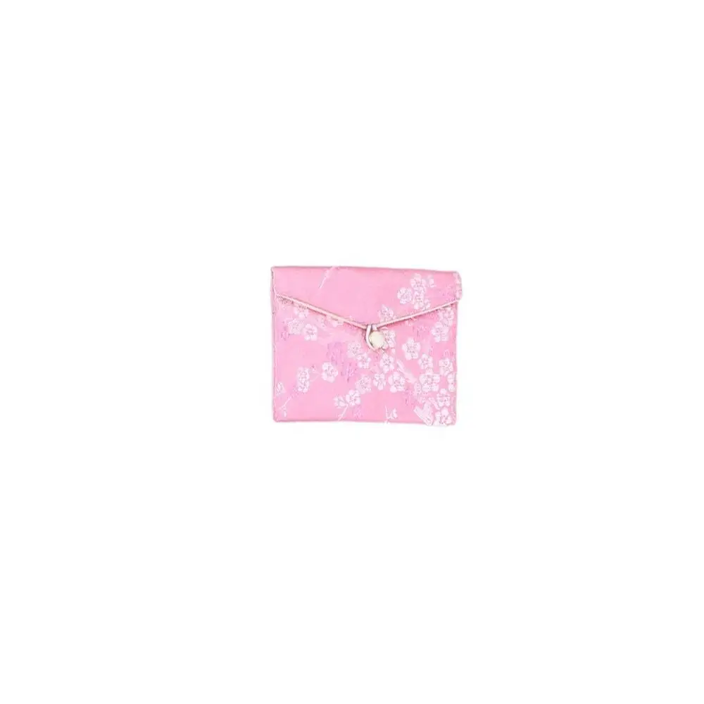 

Fashion Satin Jewelery Bag Buckle Embroidered Wallet Chinese Style Bracelace Bag Jewelery Storage Bag Party
