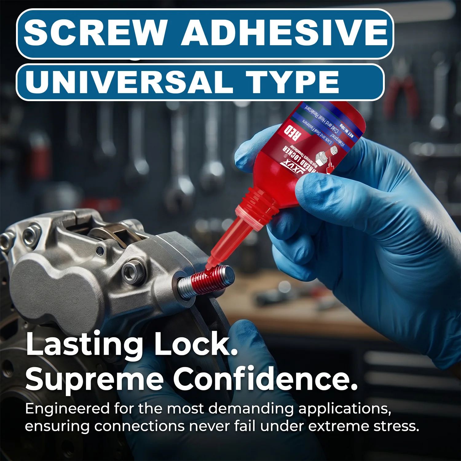 6pcs Automotive-grade Threadlocker Anaerobic Glue Quickly Cured Blue\Red Medium Strength Thread Locking Agent Anaerobic Adhesive Glue Anti-loose Screw Fasteners Curing Metal Glue,Rustproof.