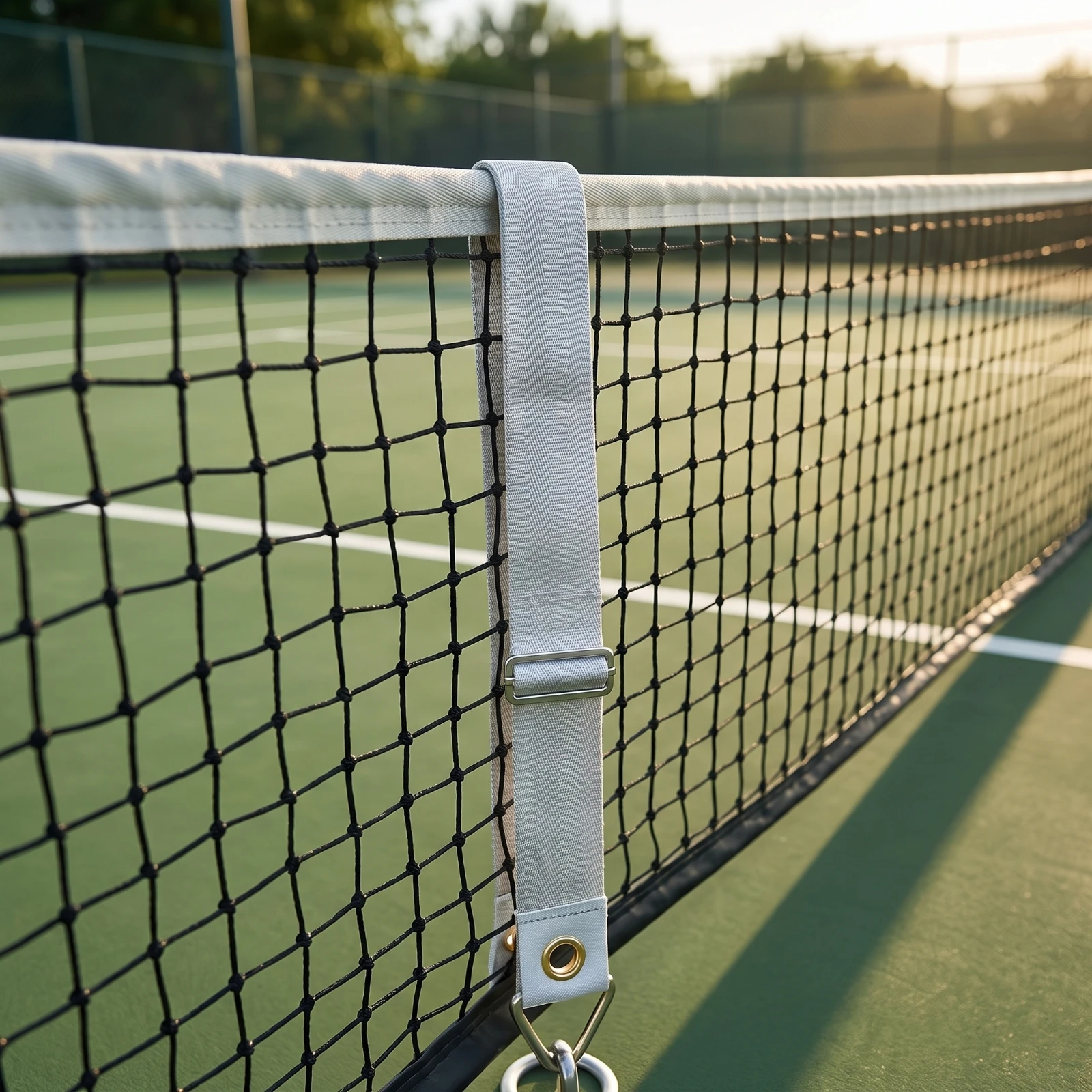 Tennis Net Center Strap Heavy-Duty Tennis Net Strap with Buckle Equipment Weatherproof Secure for Schools, Outdoor Courts