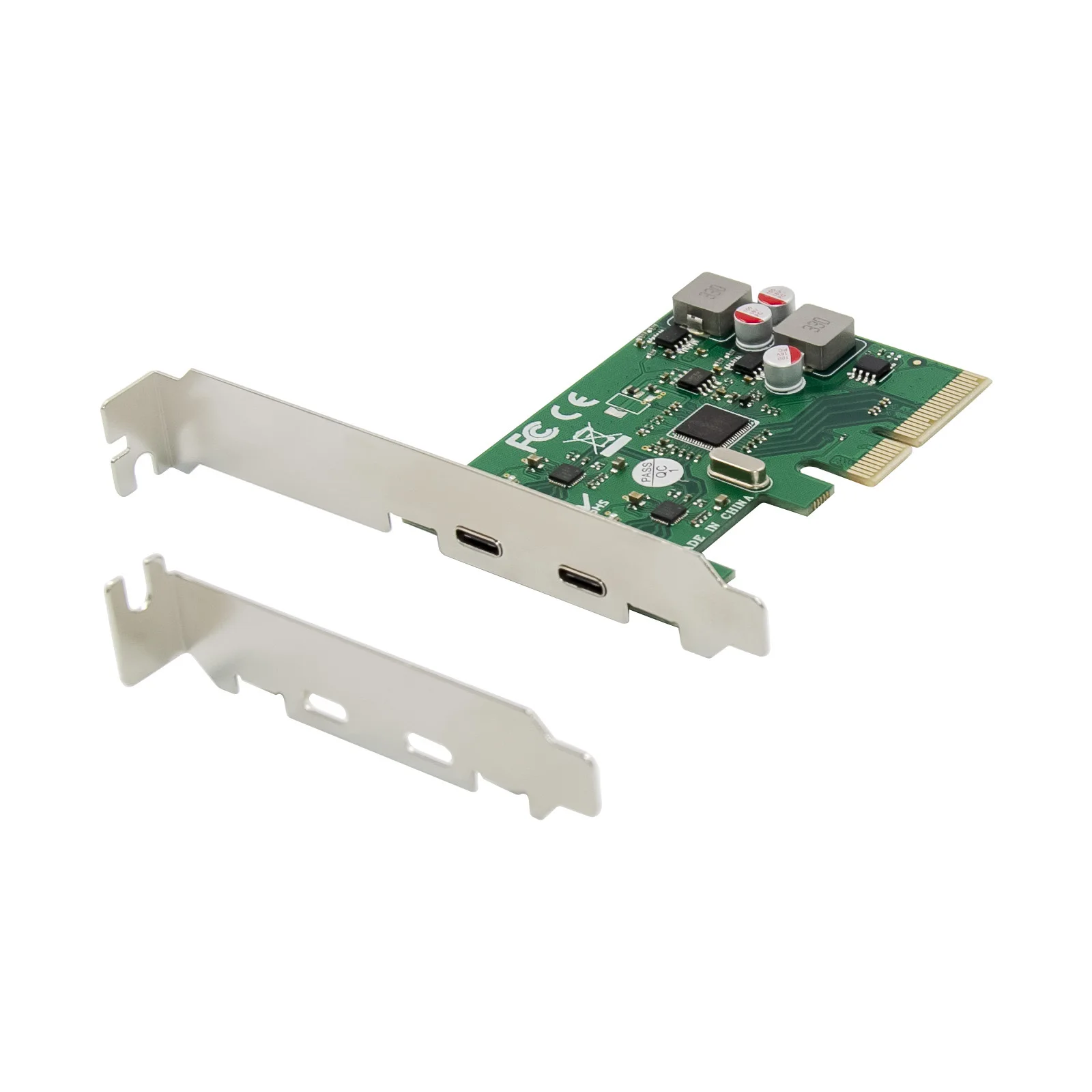 PCIE to Type-C expansion card rear USB 3.1 adapter card 10GB group control ASM1142 power free