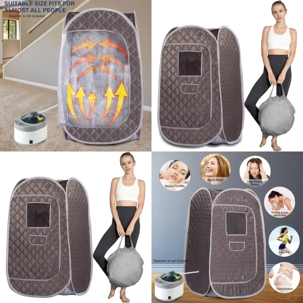 

Portable Steam Sauna Tent for One Person, Foldable, Detox Therapy, Grey (33.49x33.49x55.16 inches)