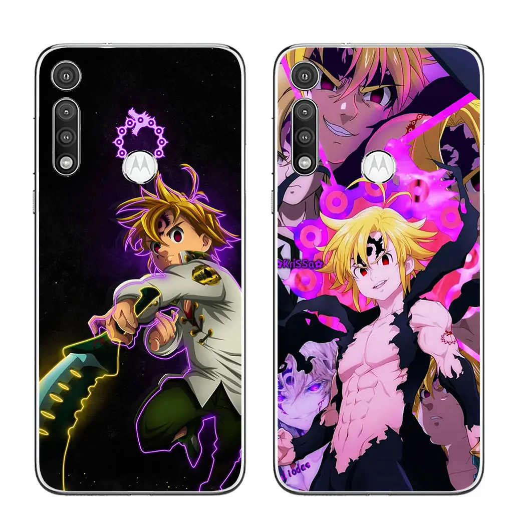 Cartoon Seven Deadly Sins Meliodas Phone Cover Case for Motorola Moto G13 G14 G53 G54 G62 G72 G82 G84 E13 E20 G42 G32 G23 G22