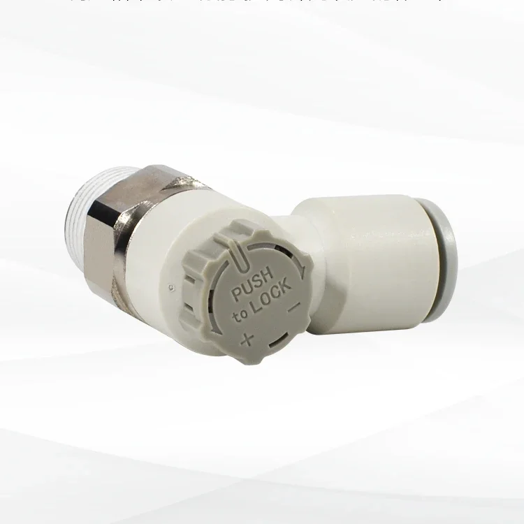 AS1201F-M5-04A AS2201F-01-2-06SA/08SA Flow Control Valve Self-lock Speed Controller Pnuemaitc PU Air Hose Fittings Connector 1PC