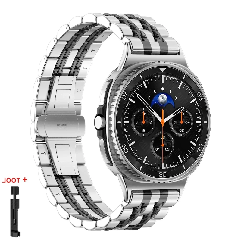 Voor Samsung Galaxy Horloge 8 40/44mm 8 Klassieke 46mm Metalen Armband Roestvrij Stalen Band Polsband zakelijke Horlogeband - afbeelding 2