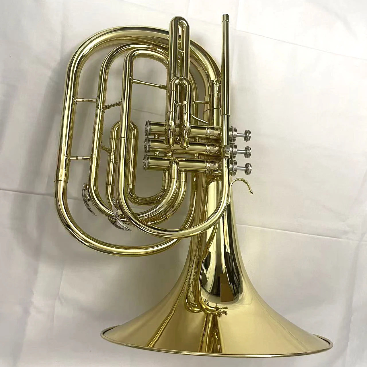 Yellow Brass Musical Instruments High Quality Marching French Horn for Music Band