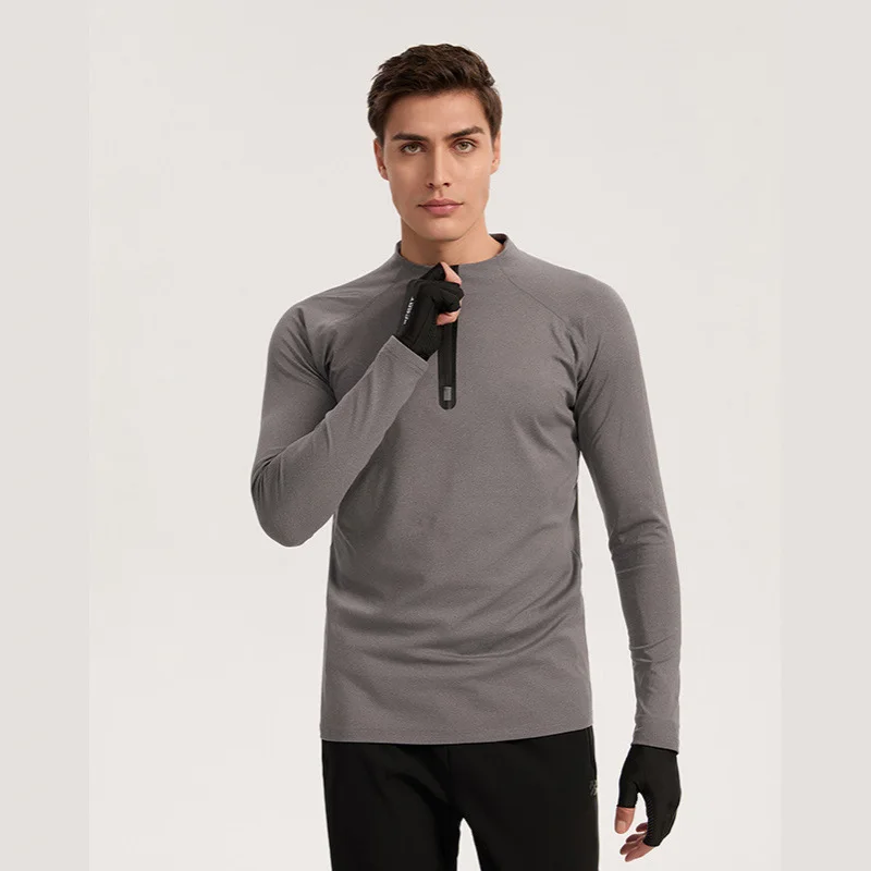 بلوفر Fanceey للرجال بنصف سحاب، ملابس رياضية حرارية دافئة بأكمام طويلة، قمصان رياضية سريعة الجفاف للتمرين والجري #1
