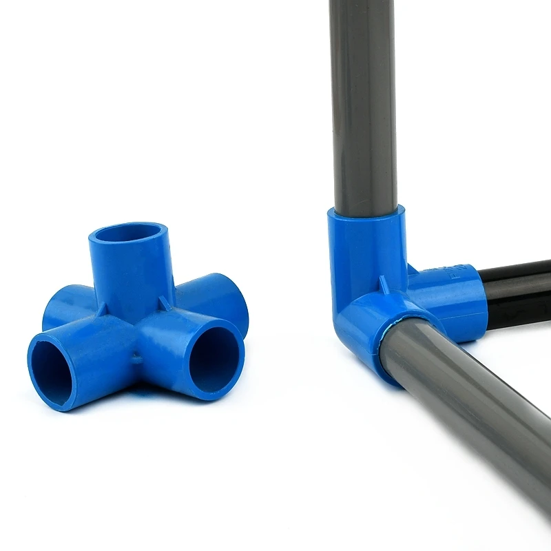 PVC Water Supply Pipe Fittings Coupler I.D 20 25 32 40 50mm 3-Way 4-Way 5-Way 6-Way Three-Dimensional Plastic Accessories 1PC