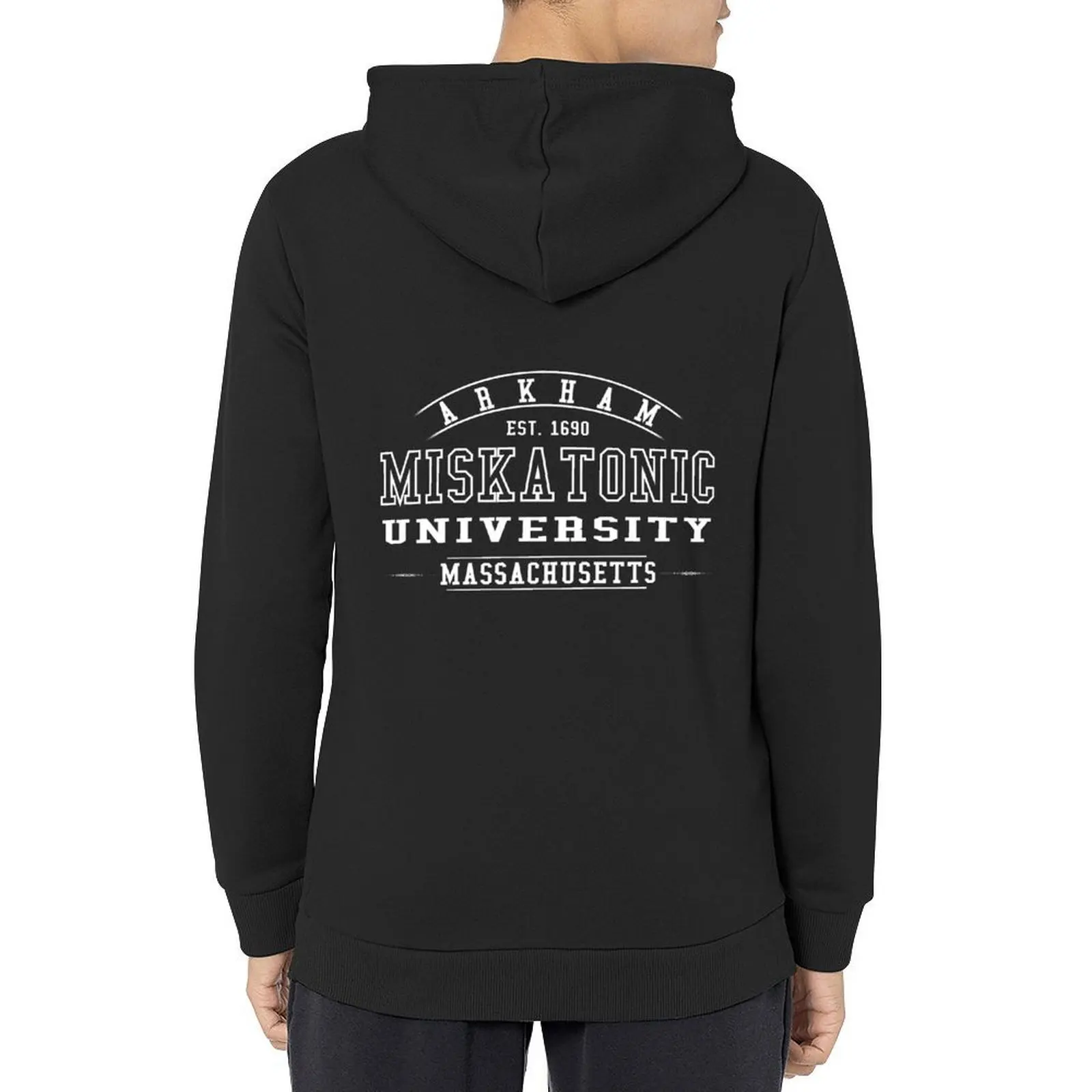 

Miskatonic University elegant emblem Hoodie men's clothing aesthetic clothing anime clothing men wear hoodie streetwear