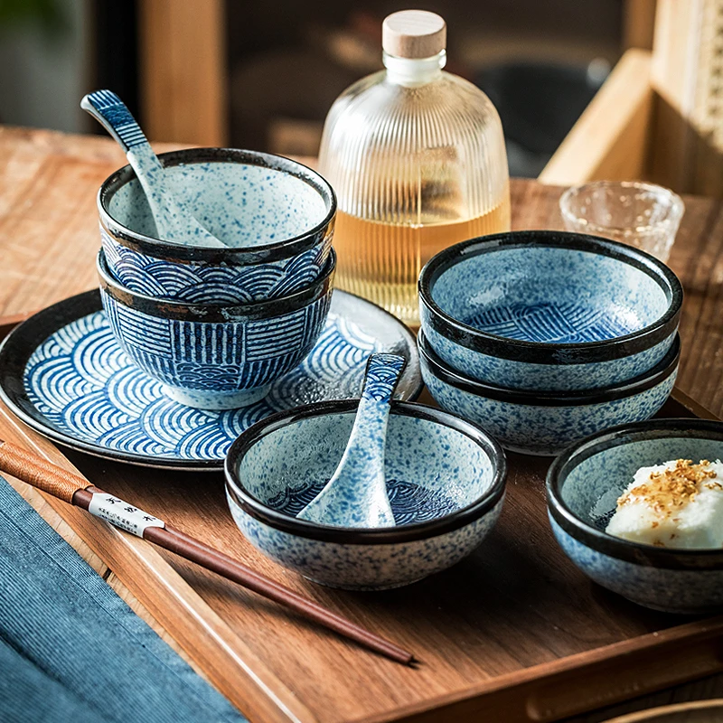 

Rustic Handmade Japanese Ceramic Bowl, Versatile Soup and Rice Bowl, Elegant Ceramic Dining Set for Sophisticated Meals