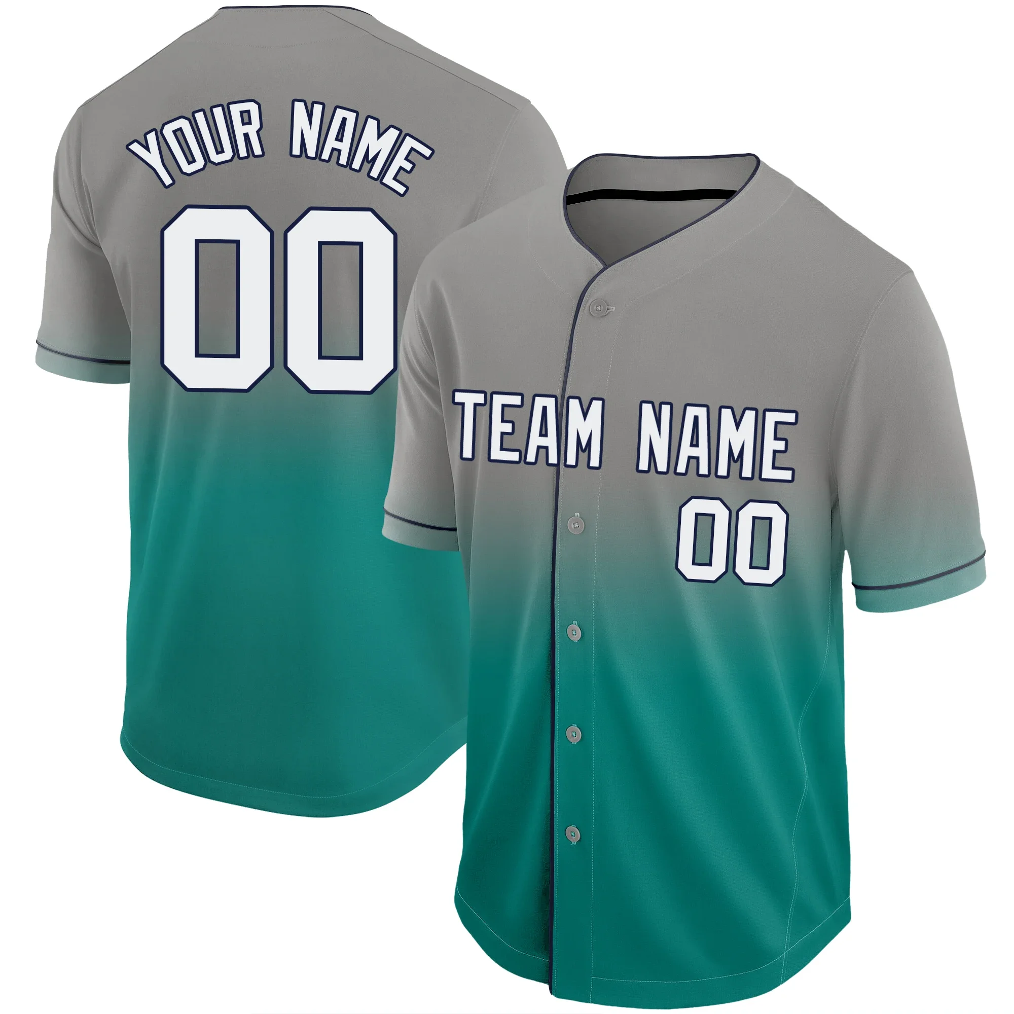 Professional Custom Baseball Jersey Printed Stitched Team Logo Name Number Softball Uniform Button Down For Men/Women/Youth