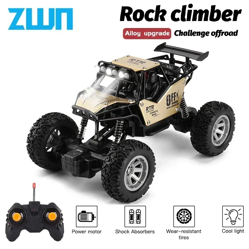 1:20 Scale 2WD RC Car with LED Lights, Off-Road Remote Control Buggy for Boys and Kids