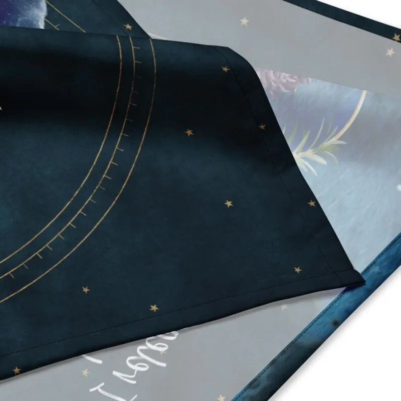 VIKAMA 3 Card Spread Tarot Cloth Altar Cloth Release Embrace Become Divination Mat Spiritual Healing Witchcraft Tablecloth