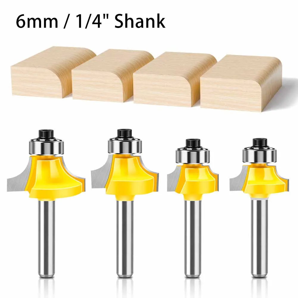 Bearing Guided Round Over Router Bit 6mm 1/4