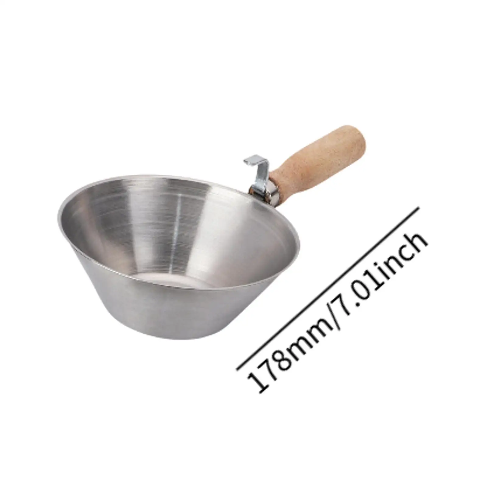 Cement Bucket Scoops with Wood Handle Sturdy for Bricklaying Plaster Drywall