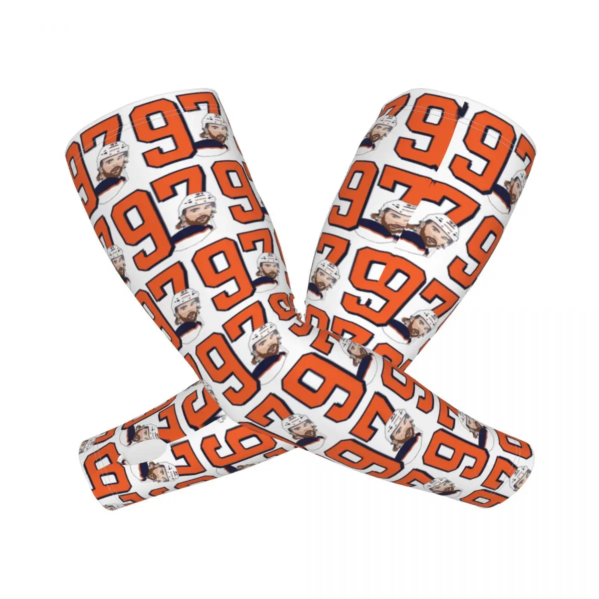 Connor McDavid 97 For Edmonton Oilers Fans Outdoor Arm Sleeves Sun UV Protection Cover Summer Ice Silk Cycling Tattoo Sleeves