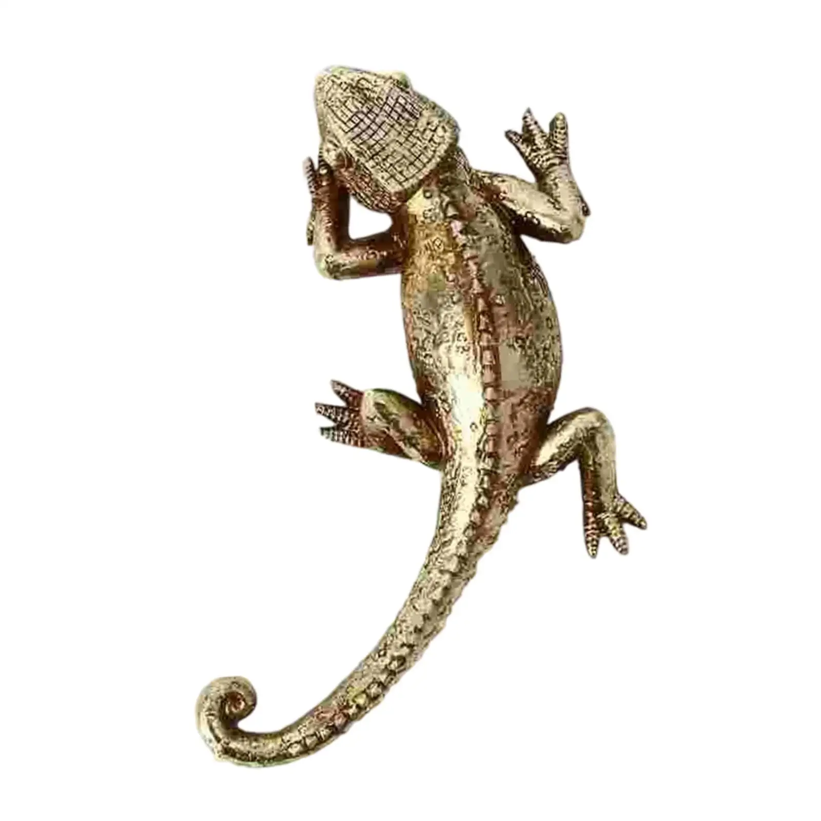 Resin Gecko Animal Wall Hanging Figurine Sculpture for Kitchen Bedroom Garden Patio Decorative Home Decorating