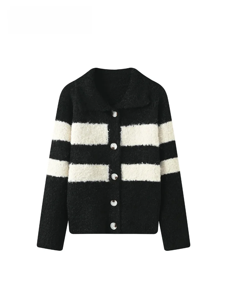 

plus Size Long Sve Ne Sweater Women's Striped Slimming Color Blo Lazy Sle Top for plus Size Women Spring Season