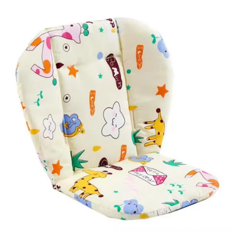 

Новая утолщенная дышащая подушка для коляски с мультяшным принтом, хлопковая подушка для сиденья коляски, обеденный стул, универсальная подушка для сидения
