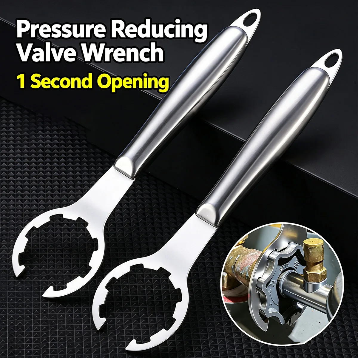 Gas Valve Wrench Stainless Steel Pressure Reducing Valve Spanner Gas Cylinder Disassembly Motorcycle Repair Hand Tools