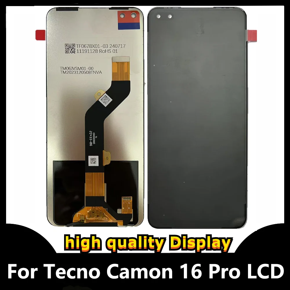 

6.8 inch For Tecno Camon 16 Pro CE8 LCD Display Touch Panel Screen Digitizer Assembly Replacement Mobile Phone Parts