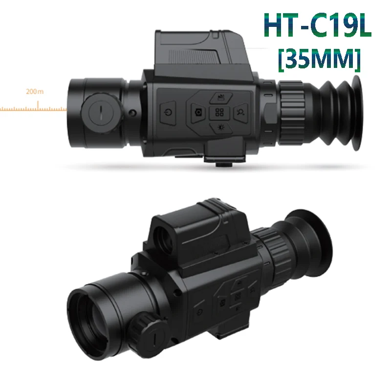 Hti HT-C19L Outdoor Thermal Imager Scope Laser Range 35mm Lens Monocular Adjustable Focus Infrared Imaging Camera Night Vision