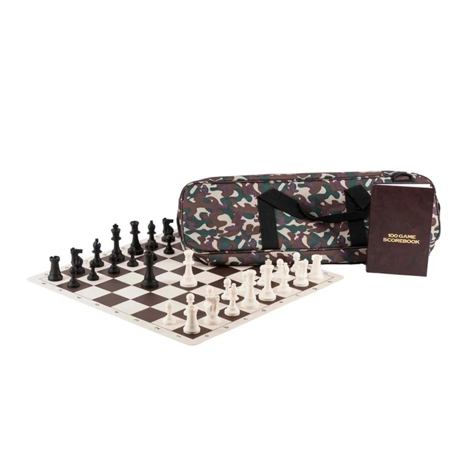 Portable Plastic Chess Pieces Staunton Professional Travel Folding International Chess Set Backpack Scacchi Intellectual Game