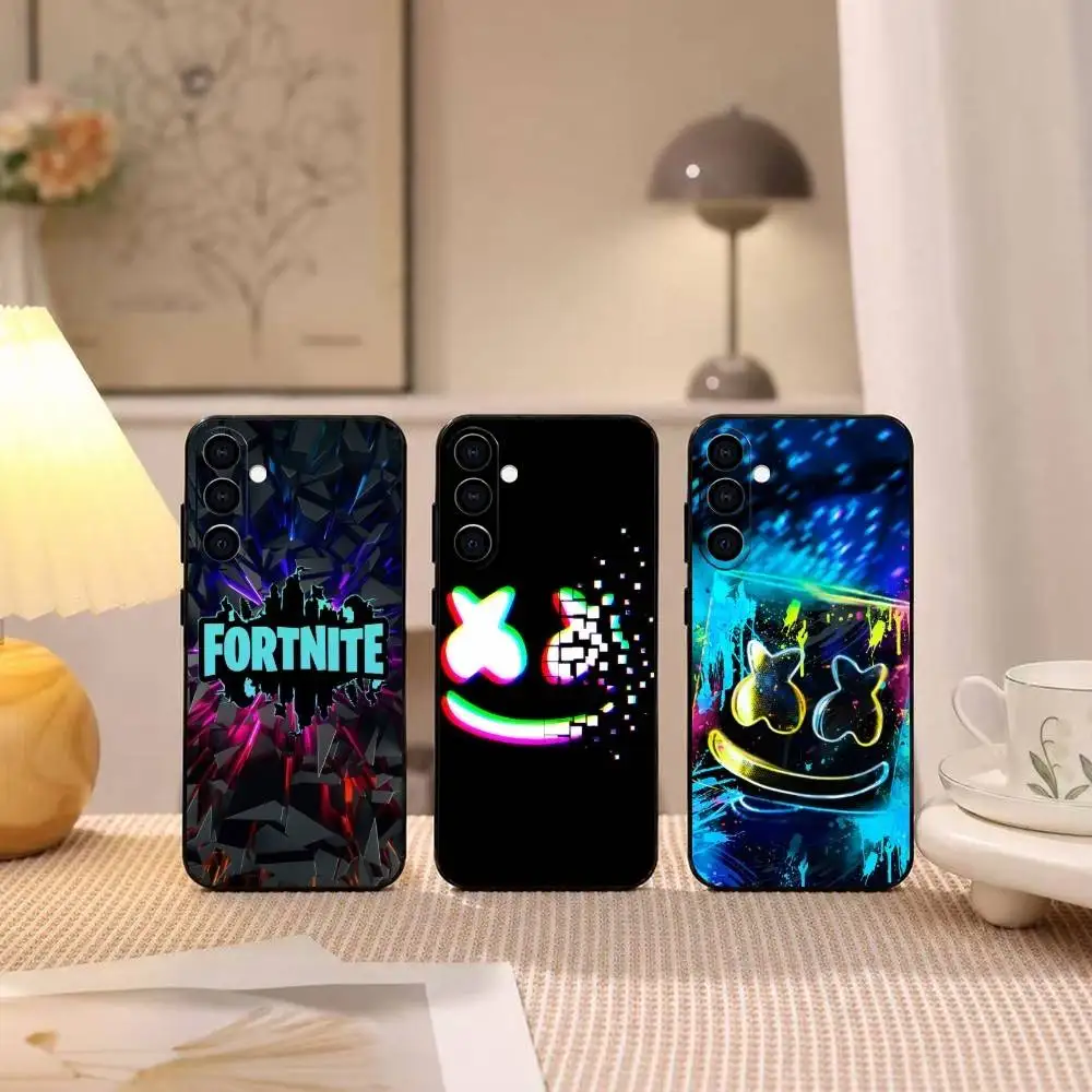 Game F-Fortnites Gift Phone Case For Samsung Galaxy A73,A72,A71,A70,A53,A52,A51,Soft Silicone Black Cover