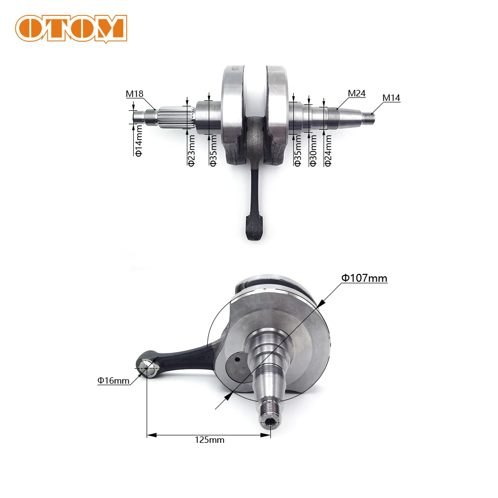 OTOM NC250 Engine Crankshaft Assy Motorcycle Accessories Crank Shaft Connecting Rod For Xmotos KAYO T6 K6 ZONGSHEN 250CC Valves