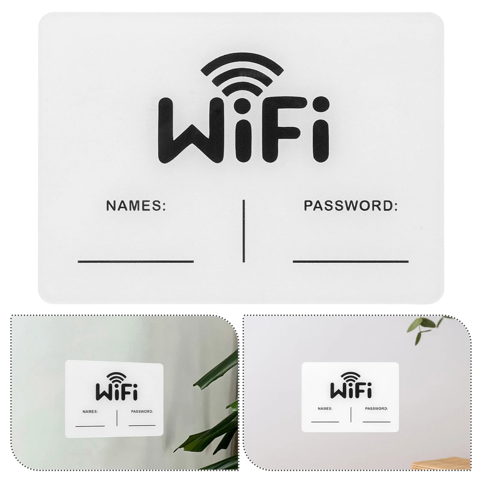 

Acrylic WiFi Password Sign High Transparency Wall Mounted WiFi Sign Board Password Notice for Guest Rooms Shops Businesses