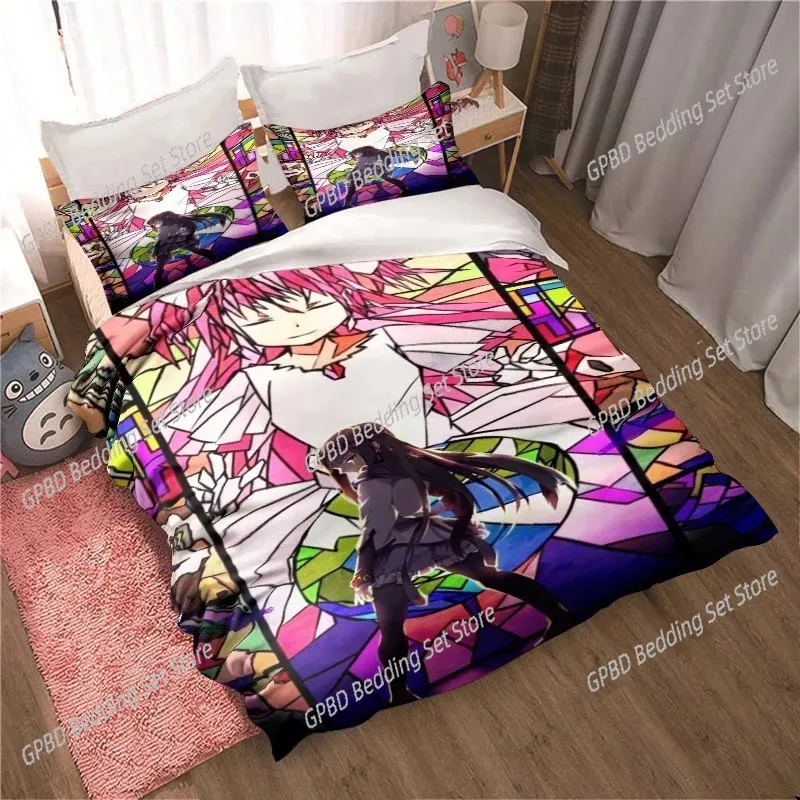 

Cartoon Puella Magi Madoka Magica Bedding Set King Twin Double Child Bedding Set Mircofiber Polyester Duvet Cover Set