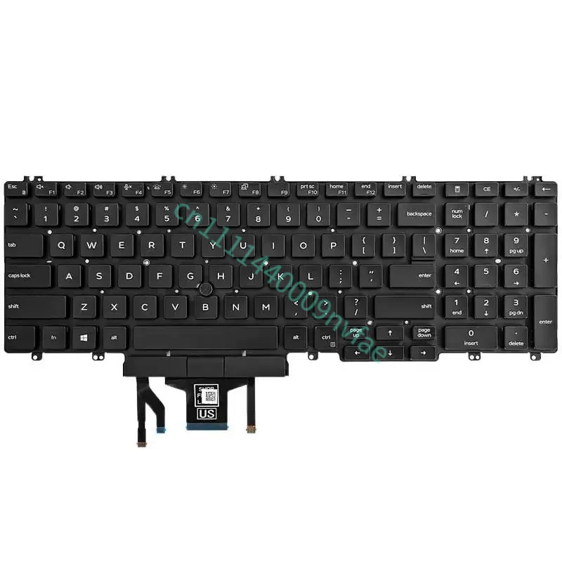 Laptop Replacement Keyboard Backlit Pointer for Dell Latitude5500 5501 5510 5511 Precision3540 3541 3550 3551Series US Layout0.3