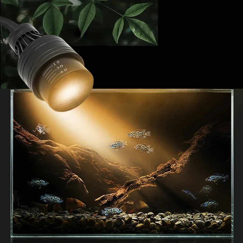 Aquarium Led Light Fish Tank Decoration Adjustable Focus Spotlight Plants Grow Lamp Turtle Reptiles Accessories 9w 12w 15w