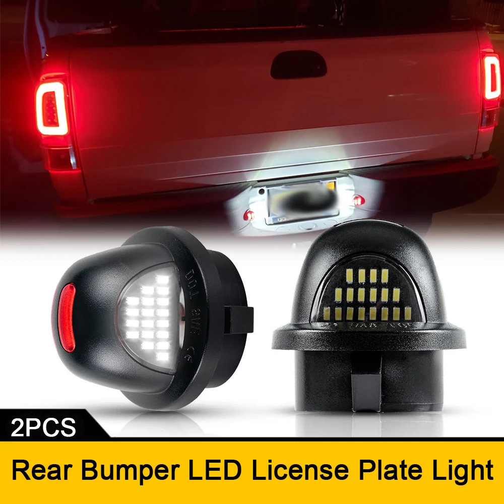 

White LED Rear Rumper License Plate Light For F-150 Heritage F-250 F-350 Super Duty F-550 F-450 Ranger Excursion Explorer 6000K
