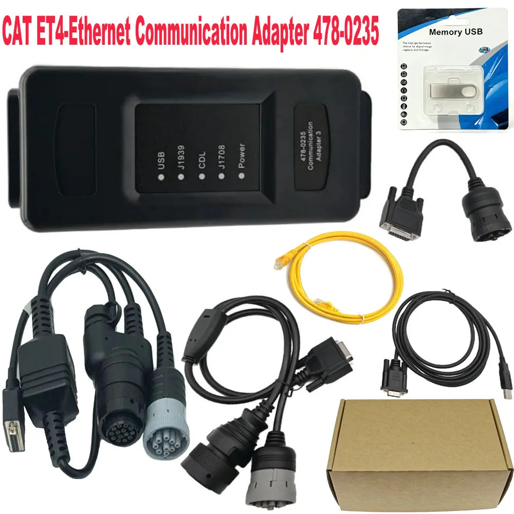 CAT ET4 478-0235 Ethernet Version Adapter 3 Communication Connection Caterpil OBD2 Scanner OBD Heavy Duty Truck Diagnostic tools