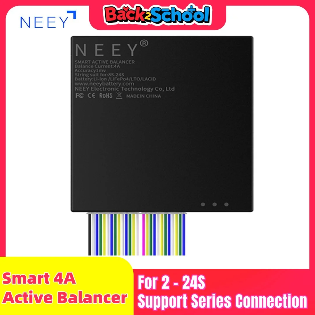 NEEY 4A 10A Smart Active Balancer for Lifepo4 Li-ion LTO Battery 3S to 24S Energy Equalizer Lithium Battery Equalizing Circuit