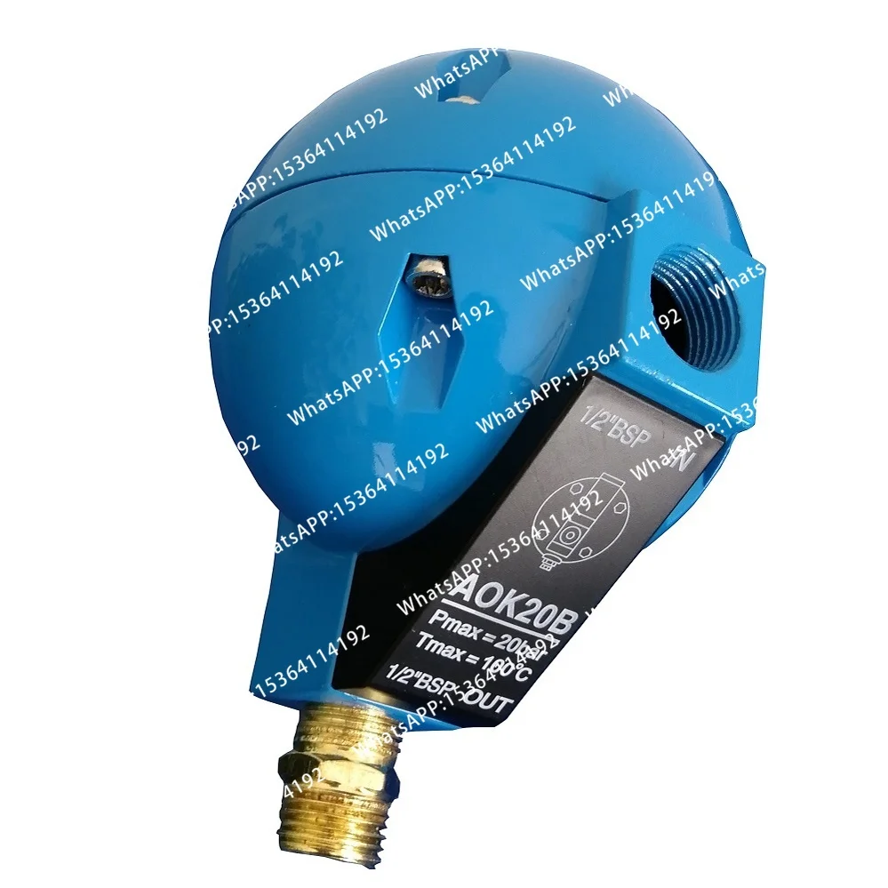 Round Ball Float Type Air Compressor Water Drain Valve 1/2 