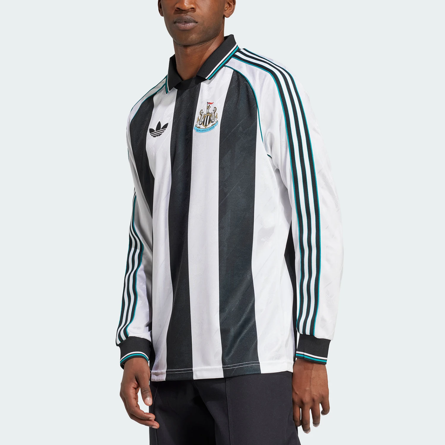 

adidas Originals Trefoil Men's Collared Football Stripe Training T-Shirt IX5156